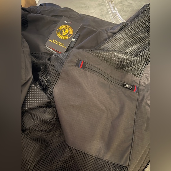 NEW Chevrolet Corvette Racing Official Team Rain Jacket (XL) + Hat Combo - Picture 9 of 13